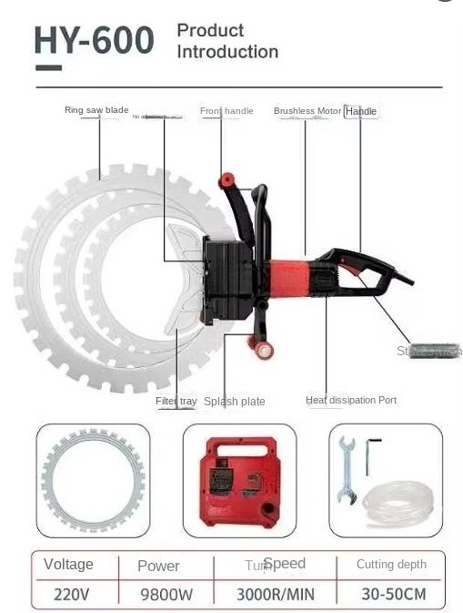 High Frequency Dust-Free Circu - огляд і ціна Electric Concrete Cutter