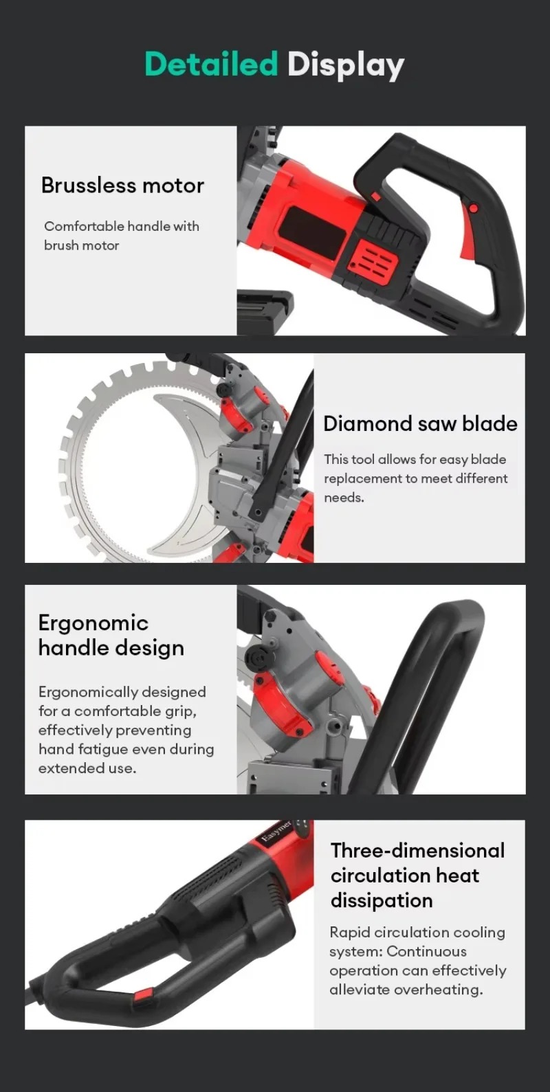 IKN Construction Demand 410mm  - огляд і ціна Electric Concrete Cutter