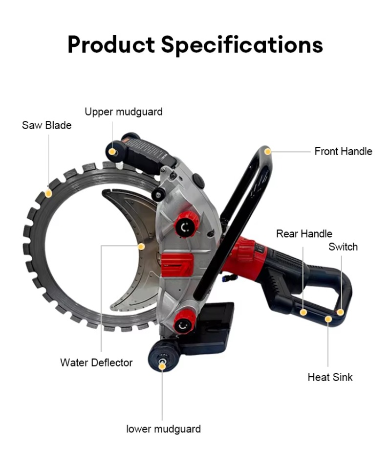 8800W Electric Power Concrete  - огляд і ціна Electric Concrete Cutter