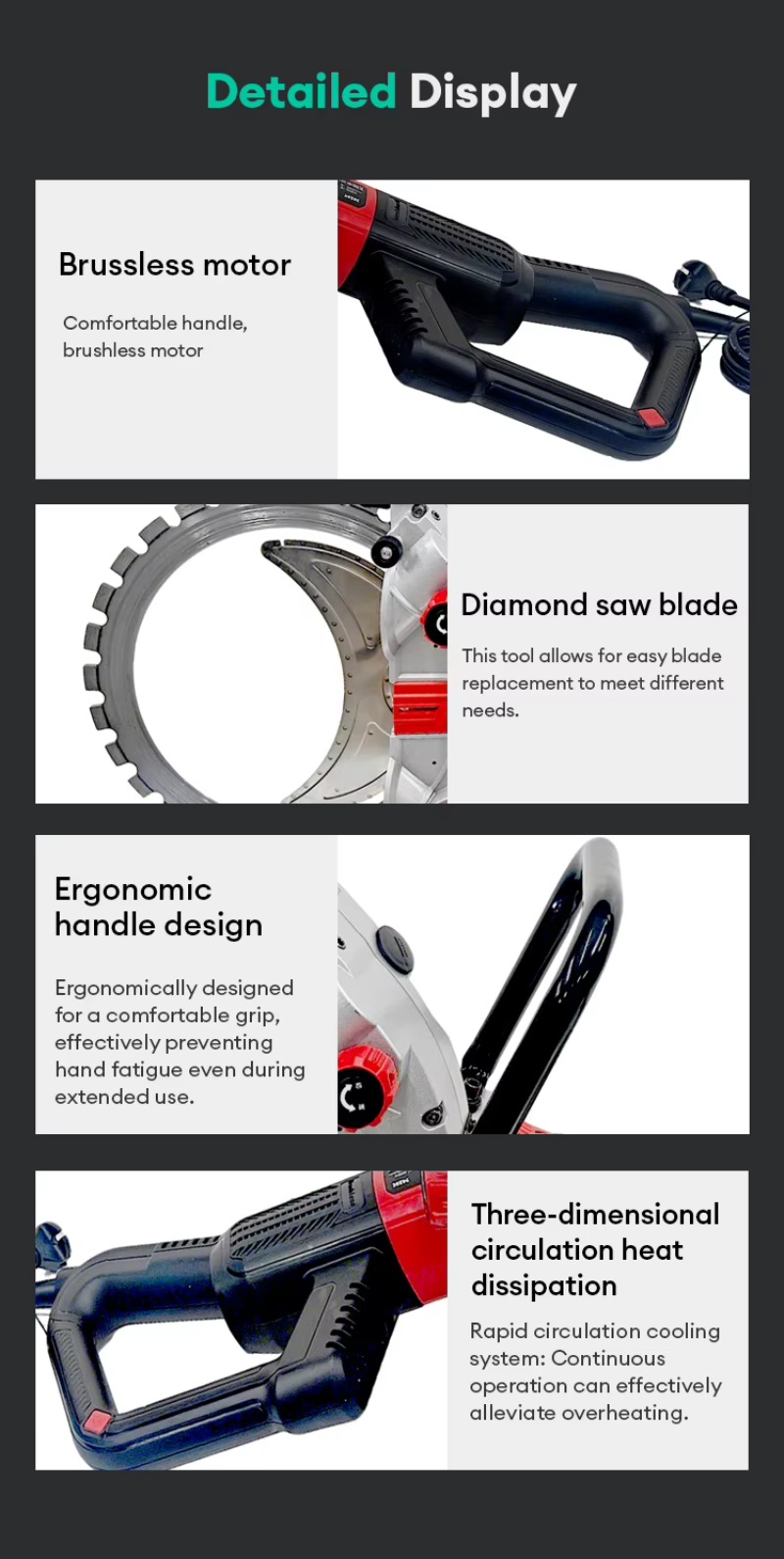 8800W Electric Power Concrete  - огляд і ціна Electric Concrete Cutter