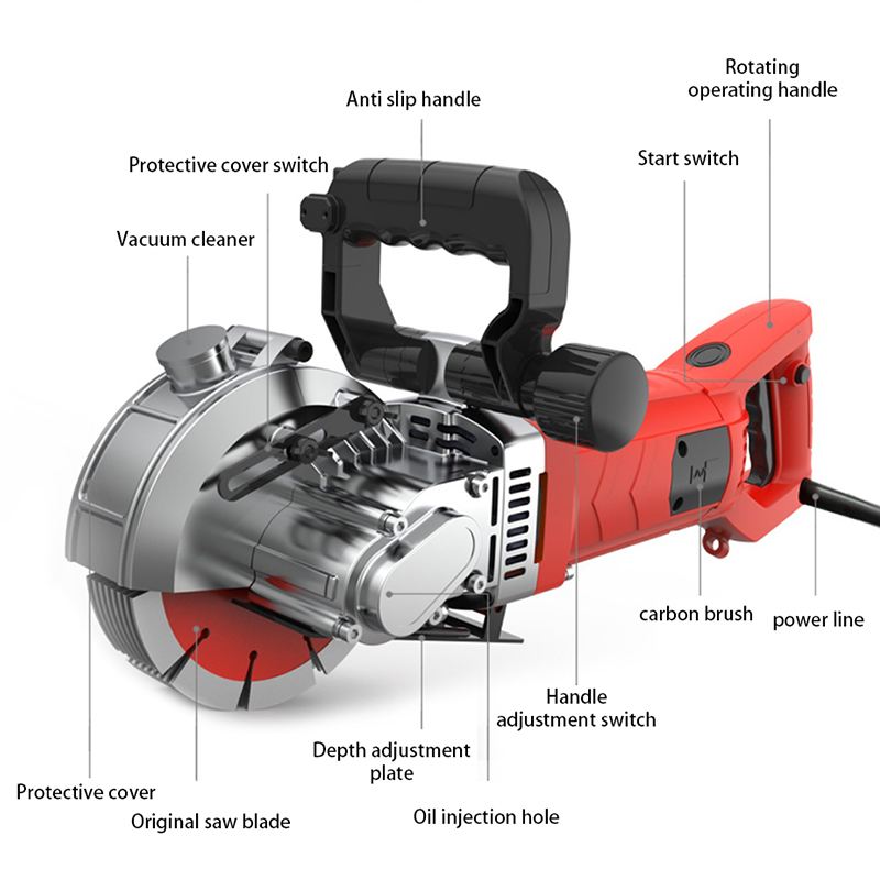 5800W High Power Wall Slotting - огляд і ціна Electric Concrete Cutter